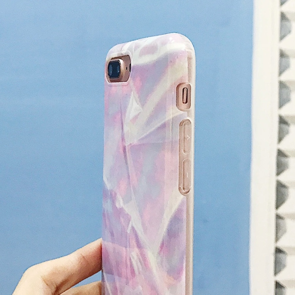 NEW iPhone 7/8 Purple Marble Soft Phone Case - Picture 2 of 5